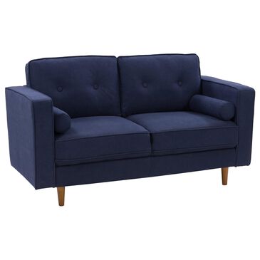 CorLiving Mulberry Stationary Loveseat in Navy Blue, , large