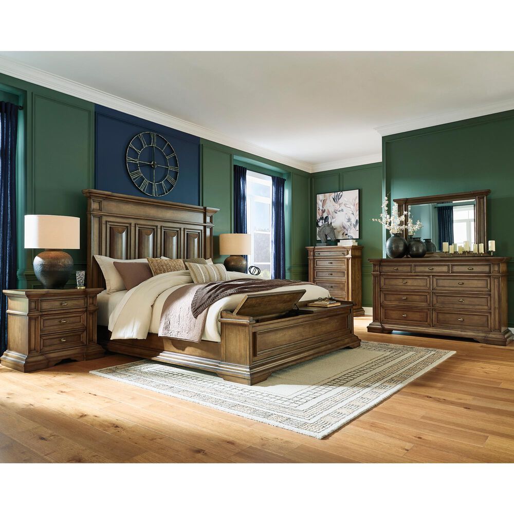 Millenium Frantanna California King Panel Storage Bed with Dresser and Nightstand in Brown, , large