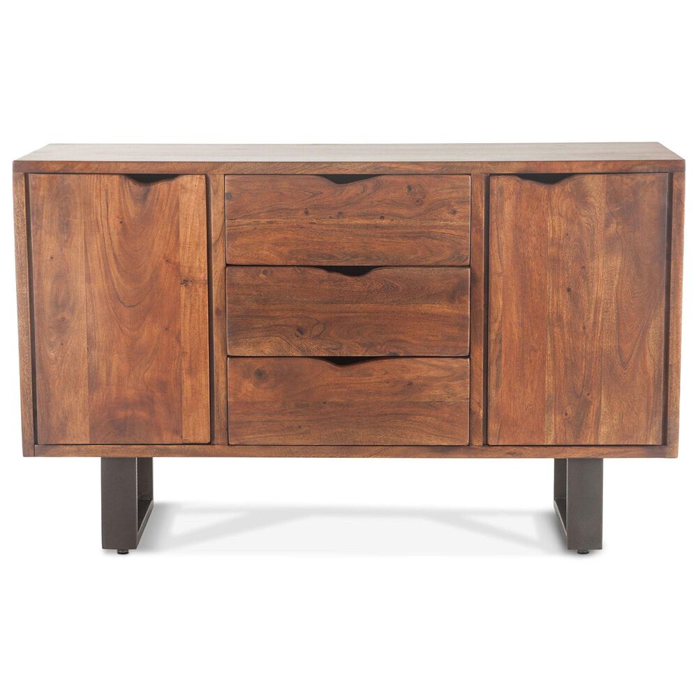 Home Trends & Design Loft 54" Sideboard in Walnut and Antique Zinc