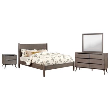 Furniture of America Lennart 4-Piece Queen Set in Gray, , large