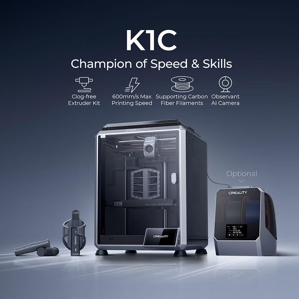Creality 3D Technology K1C 3D Printer in Gray, , large