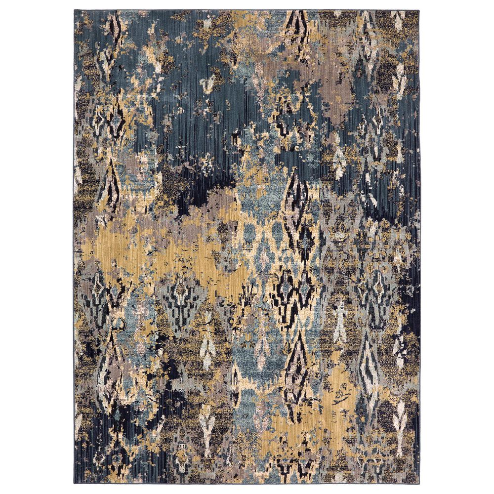 Karastan Elements Captivate 91104-50102 9"6" x 12"11" Indigo Area Rug, , large