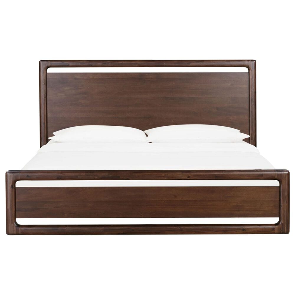Urban Home Sol Queen Platform Panel Bed with Two Nightstands in Brown Spice, , large