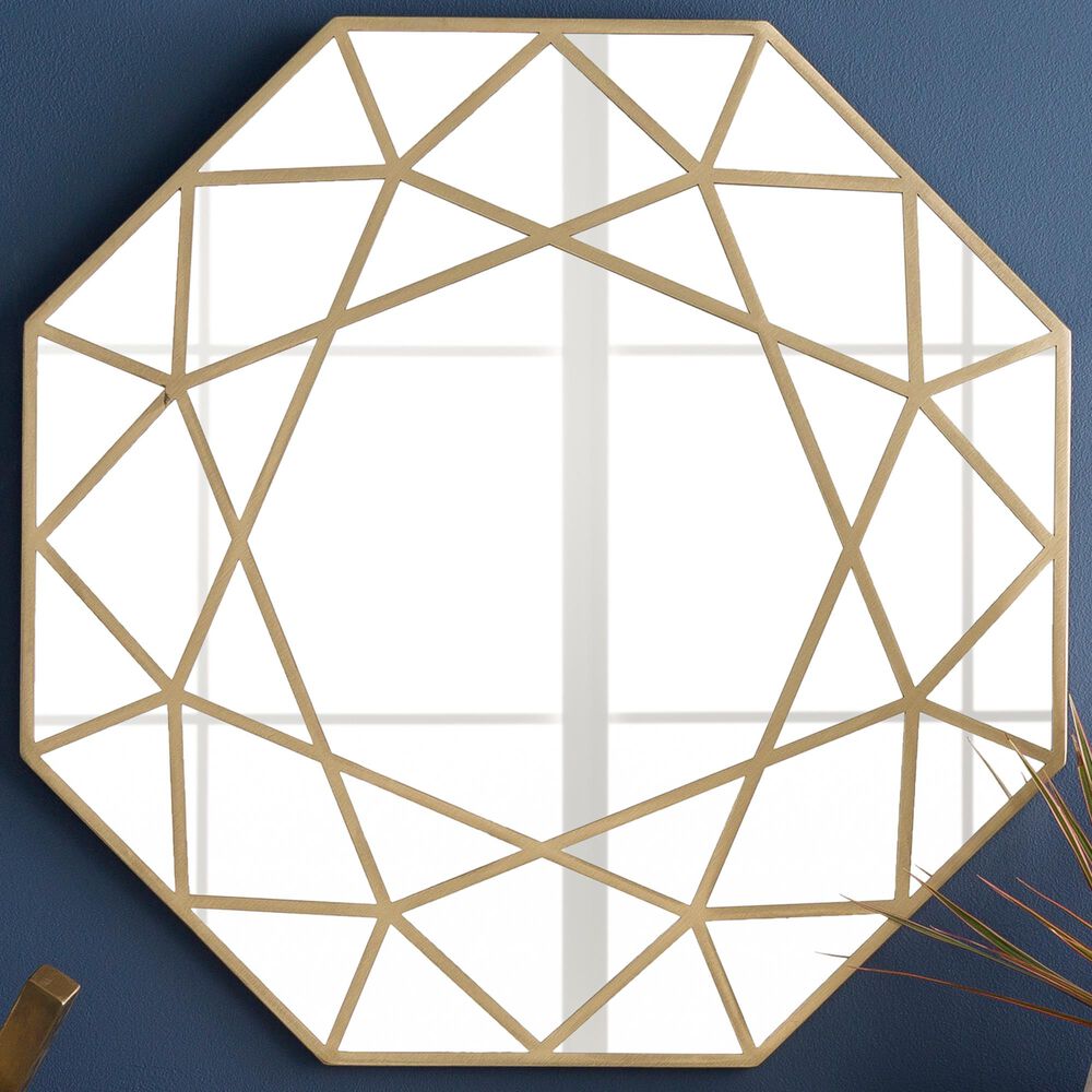 Surya Inc Hollingsworth Wall Mirror in Gold, , large