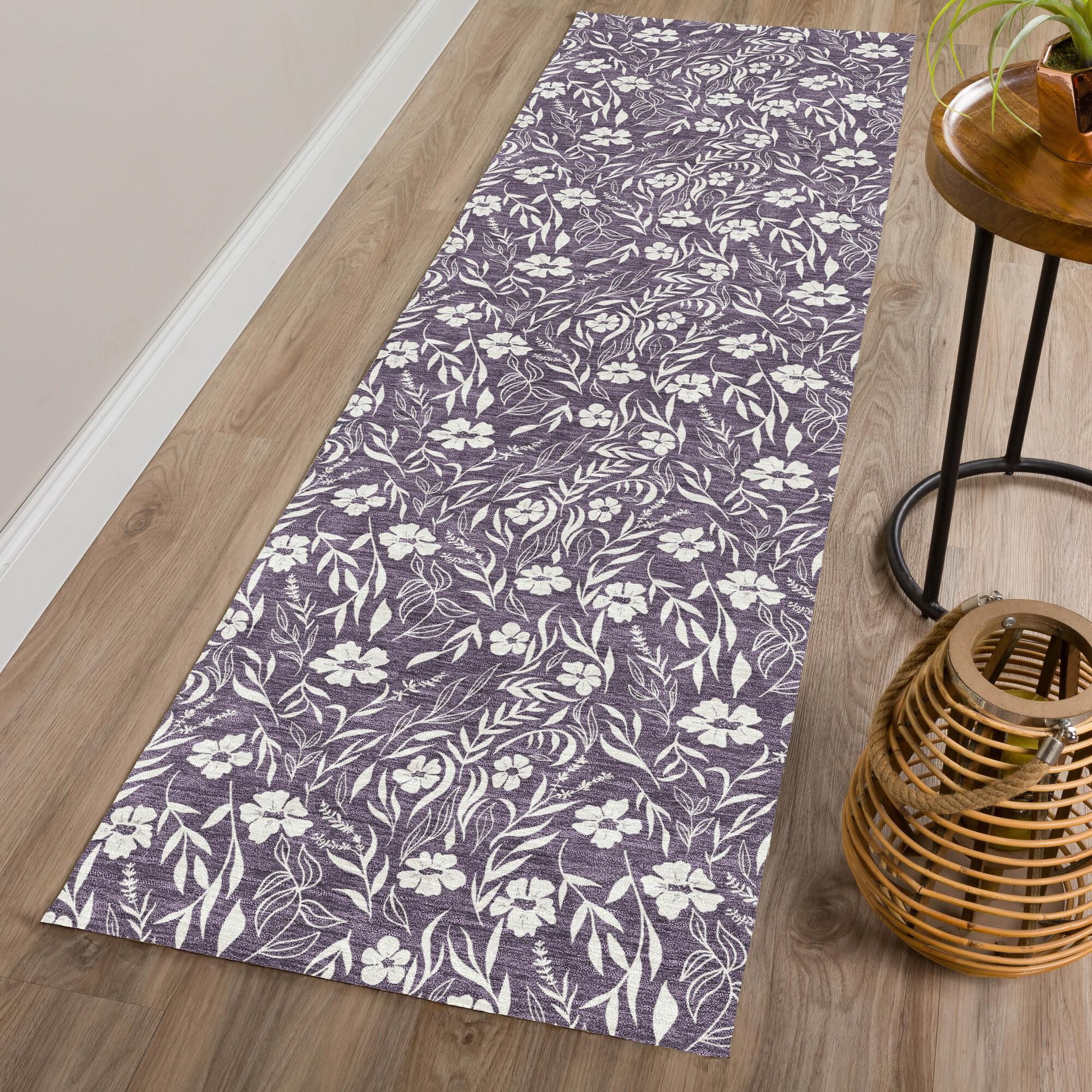 Dalyn Rug Company Soft Essentials Floral Purple 2'3