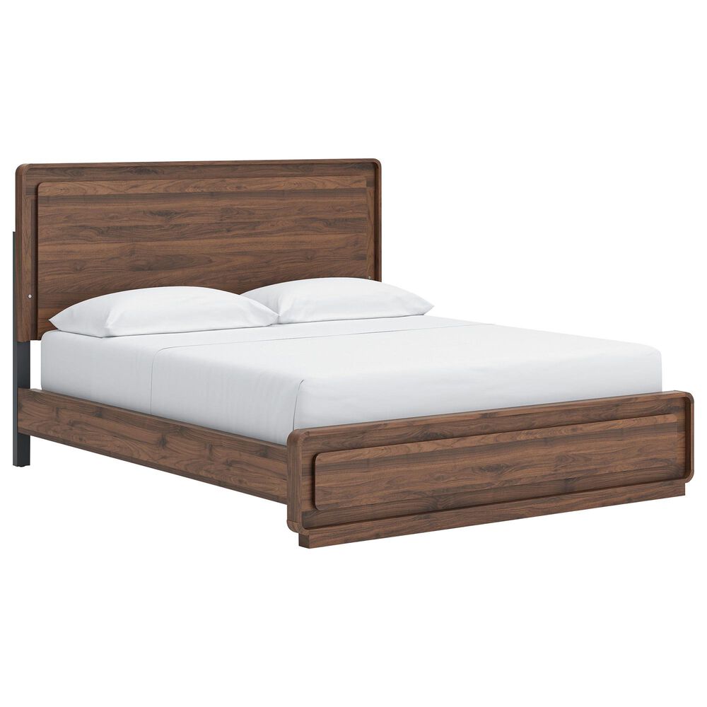 Ashley Fortlorn 4-Piece California King Bedroom Set in Walnut Brown with LED Light, , large