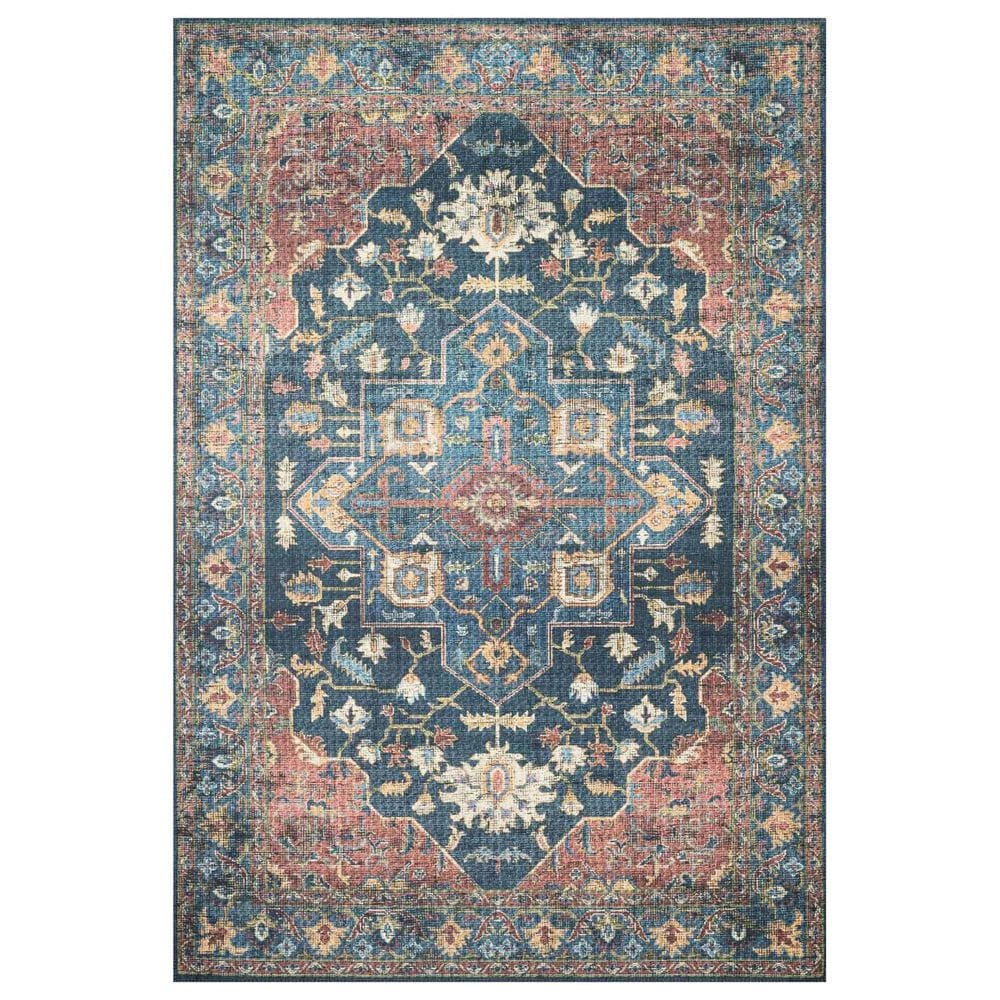 Loloi Skye 6" x 9" Denim and Brick Area Rug, , large