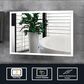 Lexora Home Aurorium 32" x 24" LED Vanity Mirror in White, , large