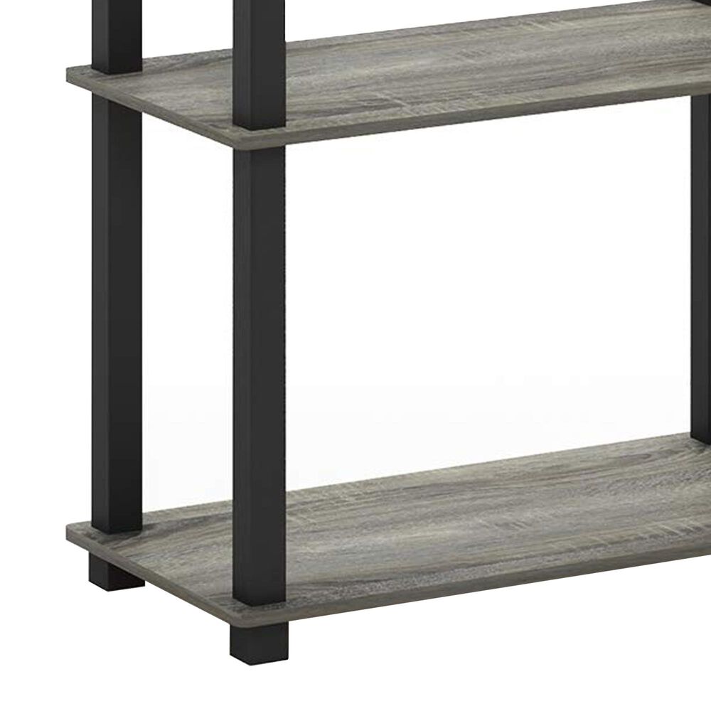 HOMLUX 5-Tier Display Rack in French Oak and Black, , large