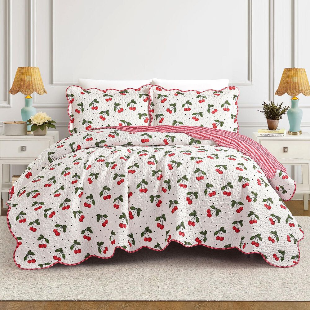 Modern Heirloom 2-Piece Twin/Twin XL Quilt Set in Red, , large