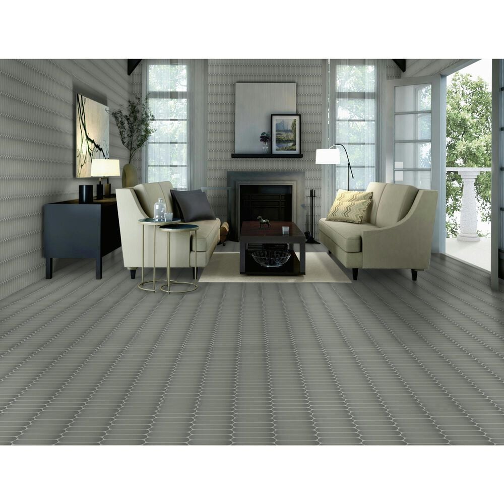 Dal-Tile Artefino Element Stone 1.5" x 6" Capsule on 12" x 13" Porcelain Mosaic Sheet, , large