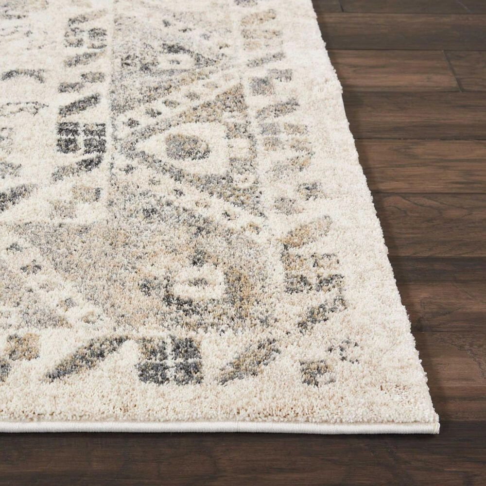 Nourison Fusion 2&#39;2&quot; x 7&#39;6&quot; Cream and Grey Runner, , large