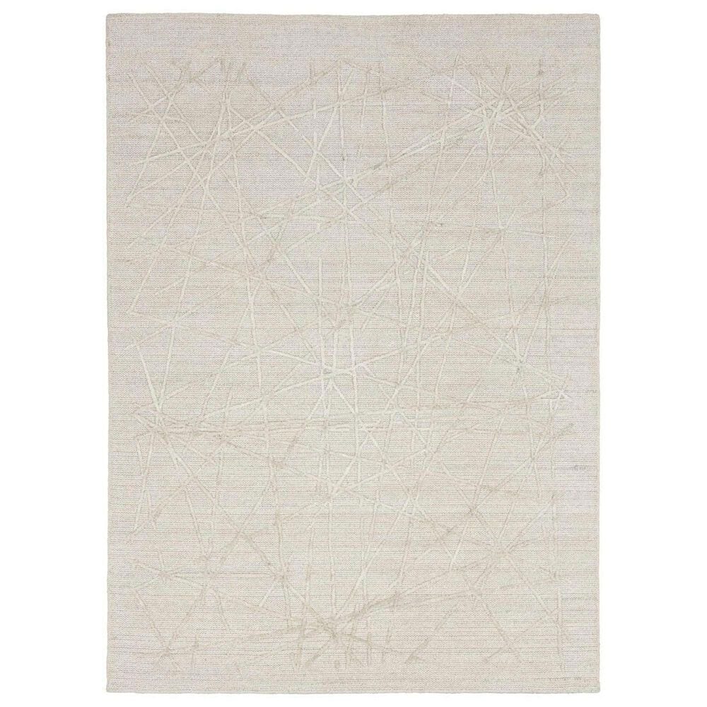 Nourison Wander 5"3" x 7"3" Ivory and Grey Area Rug, , large
