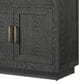 Lexora Home Abbey 36" Single Bathroom Vanity in Black Oak with 2 cm White Carrara Marble Top and Rectangular Sink, , large