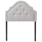 Baxton Studio Cora Twin Upholstered Headboard in Greyish Beige, , large