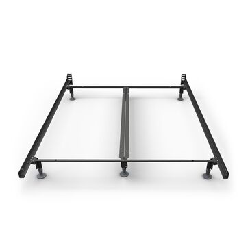 Glideaway Queen Premium Bed Frame with Double Rail Center Support in Black, , large