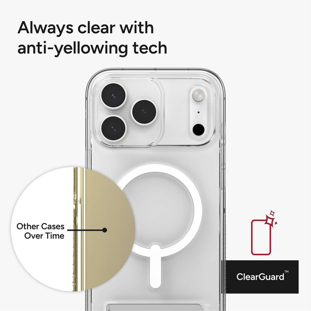 Zagg Crystal Palace Snap Case with Kickstand for Apple iPhone 17 Pro Max in Clear, , large