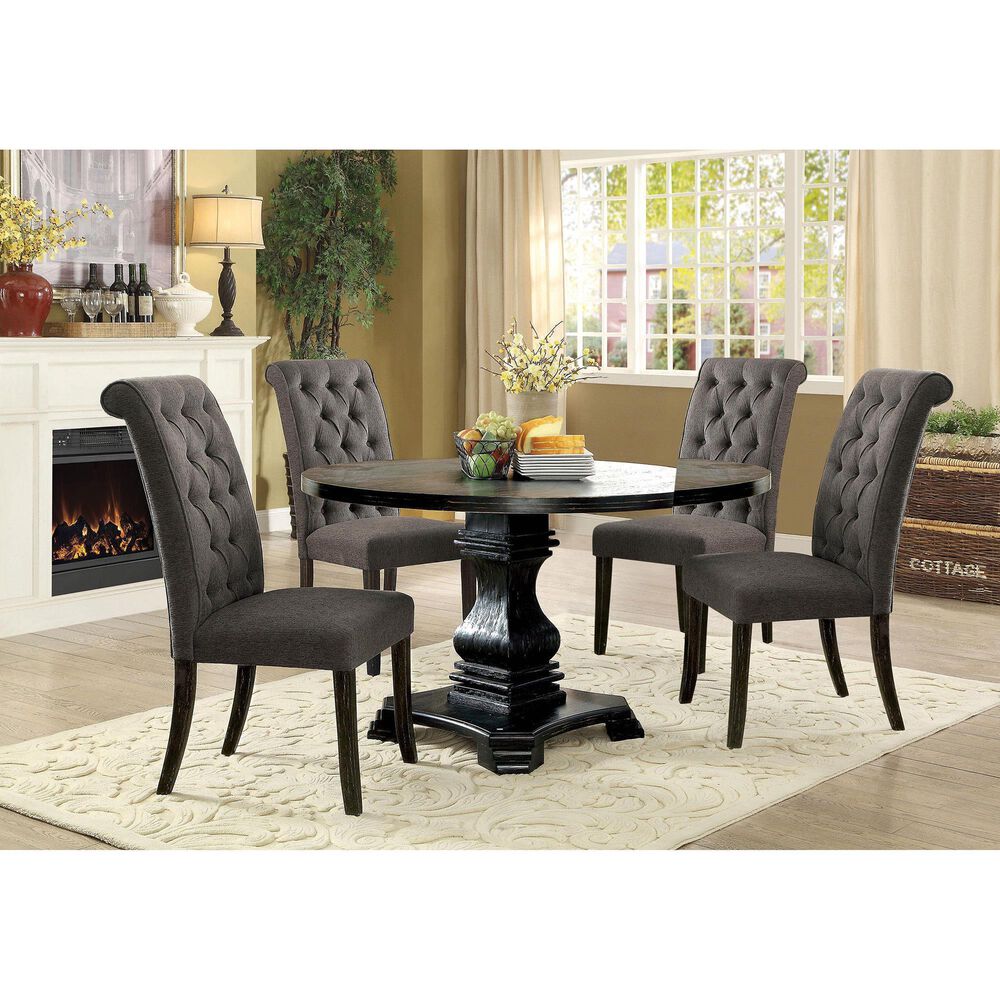 Furniture of America Mcleod Dining Table in Antique Black - Table Only, , large