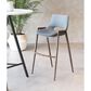 Zuo Modern Desi Bar Chair in Gray and Dark Brown (Set of 2), , large