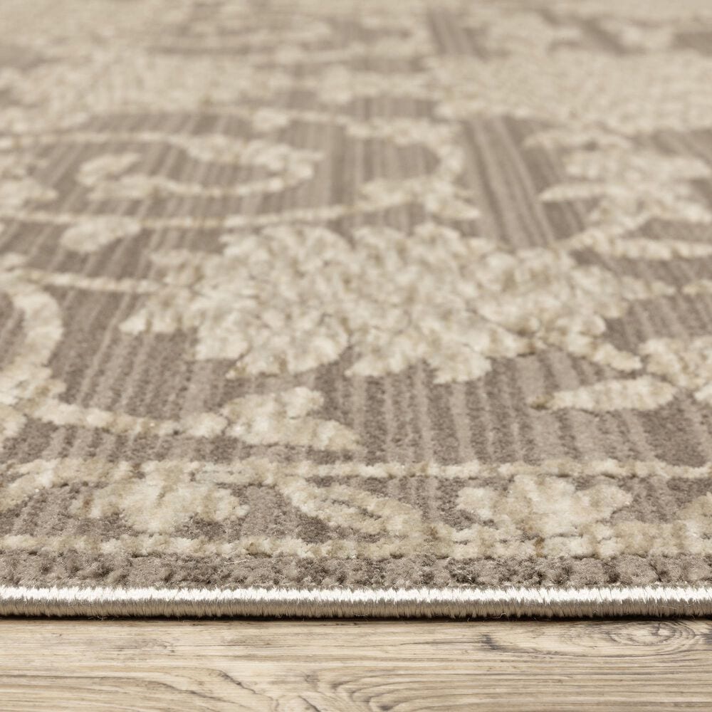 Oriental Weavers Capella Grey and Beige 9&#39;10&quot; x 12&#39;10&quot; Area Rug, , large