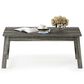 HOMLUX 1-Tier Rectangular Coffee Table in French Oak, , large