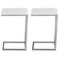 Jofran Aurora C-Table in Bianco White (Set of 2), , large