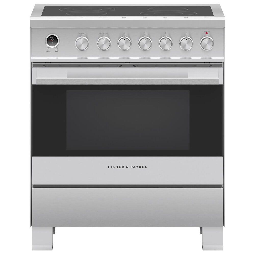 Fisher and Paykel 30" Freestanding Electric Range in Stainless Steel, , large