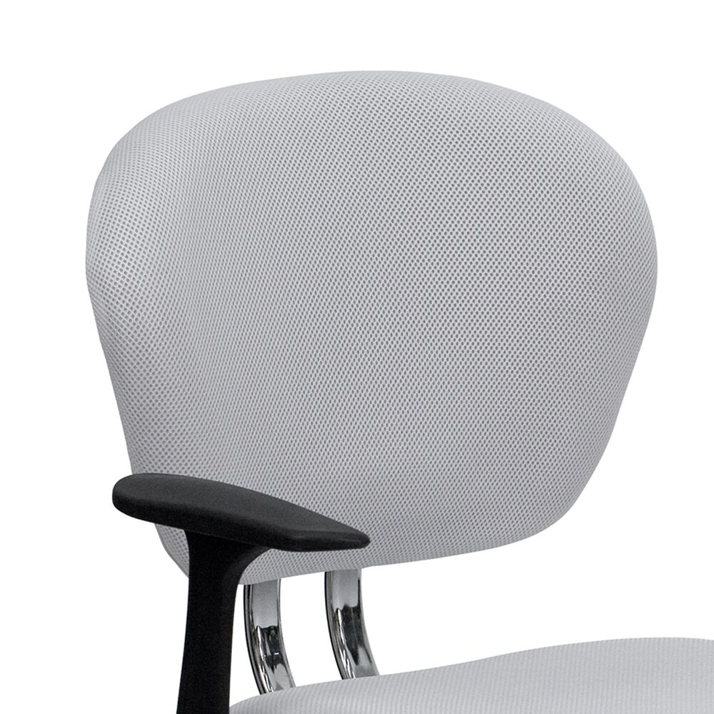 Flash Furniture Contemporary Swivel Task Chair in White, , large