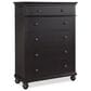 Riva Ridge Oxford 5-Drawer Chest in Black, , large