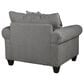 Fusion Furniture Amos Pebble Queen Stationary Sleeper Sofa in Gray, , large