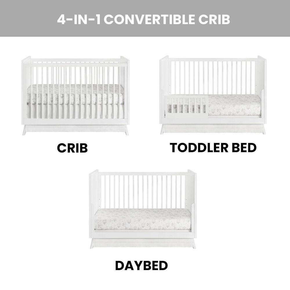 Oxford Baby Dawson 3-In-1 Convertible Crib in White, , large