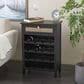 Maple and Jade 12-Bottle Storage Standing Wine Rack in Matte Black, Gold and Brown, , large