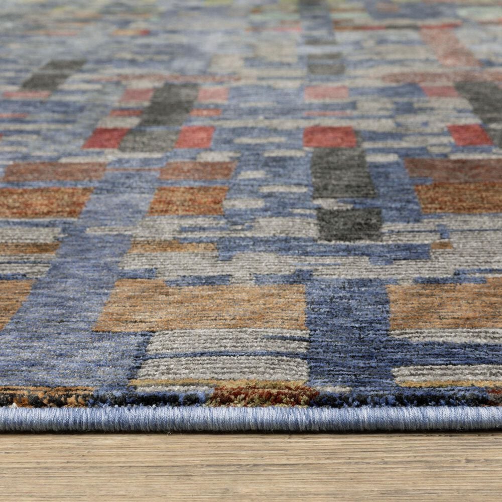 Oriental Weavers Tisdell Blue and Multicolor 2'3" x 7'6" Runner, , large