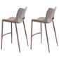 Zuo Modern Ace Bar Stool in Gray and Dark Brown (Set of 2), , large