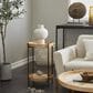 Maple and Jade 2-Tray Rattan End Table in Matte Brown, Whitewashing and Black, , large