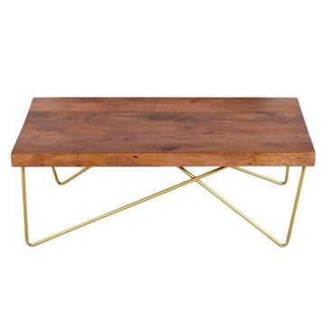 Crystal City Walter Cocktail Table in Tobacco and Brass, , large