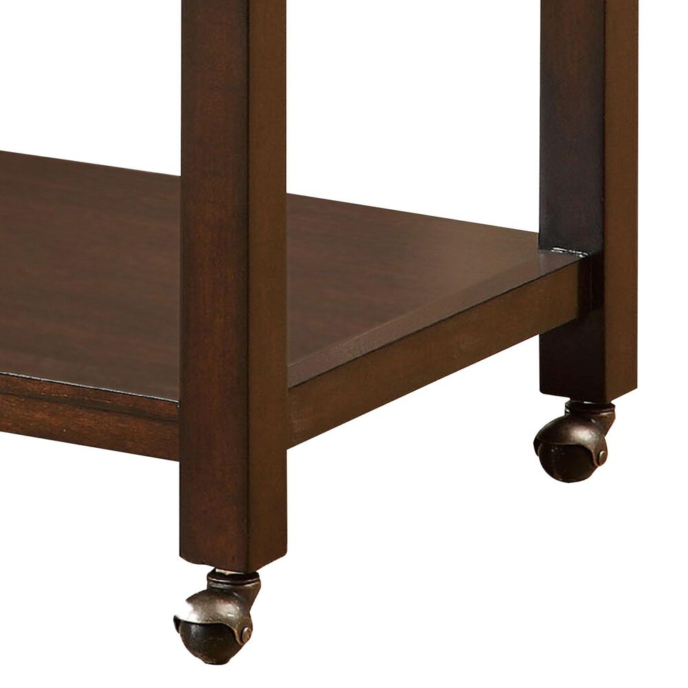 Furniture of America Mcrae Kitchen Cart in Dark Walnut, , large