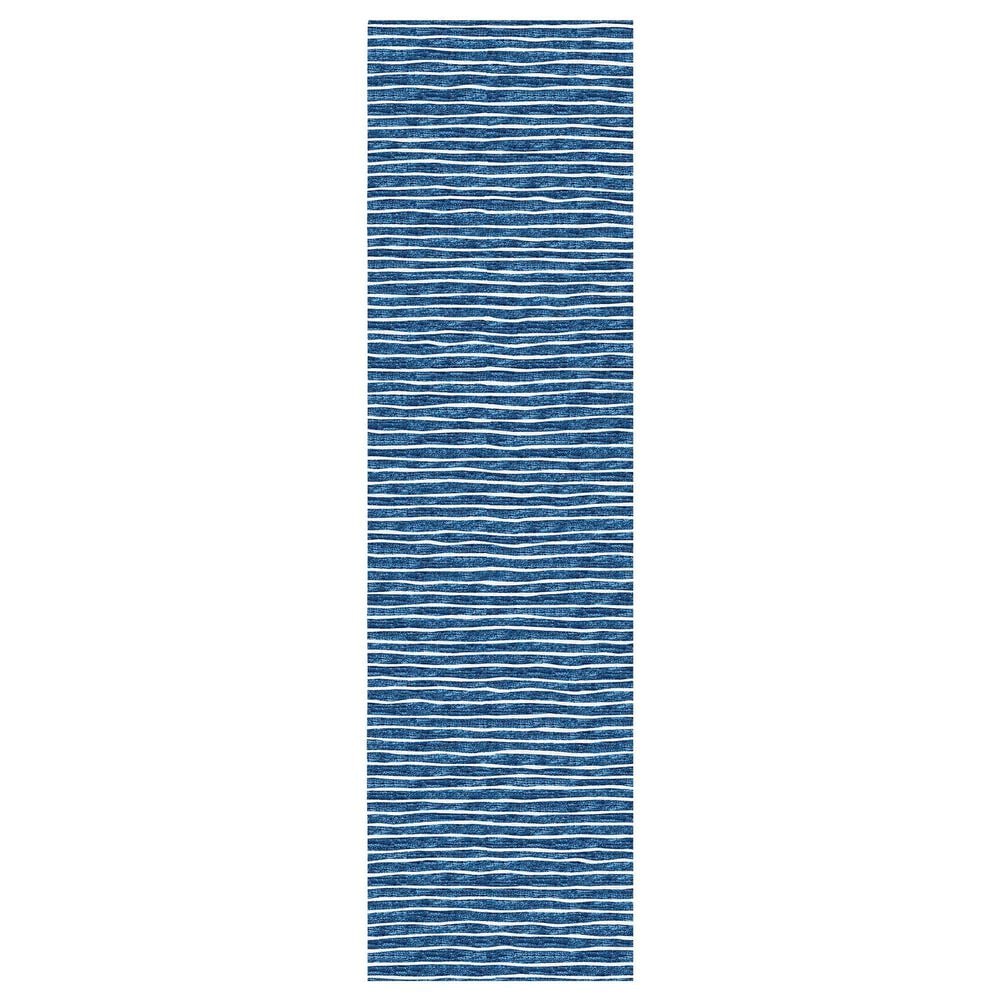 Dalyn Rug Company Laidley 2"3" x 7"6" Navy Indoor/Outdoor Runner, , large