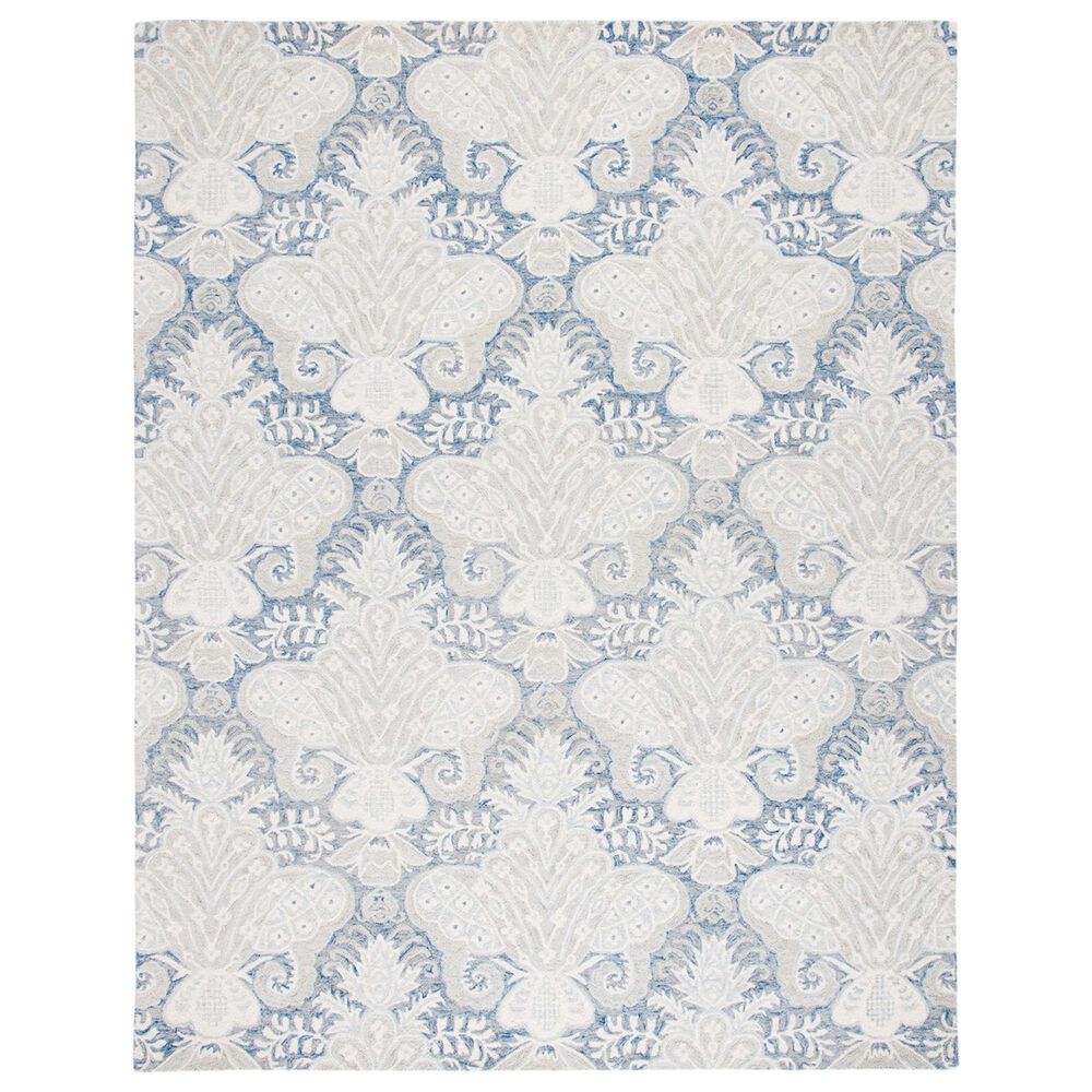 Safavieh Micro-Loop MLP539M 10" x 14" Blue and Ivory Area Rug, , large