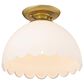 Golden Lighting Dorinda 1-Light Semi-Flush in Brushed Champagne Bronze, , large