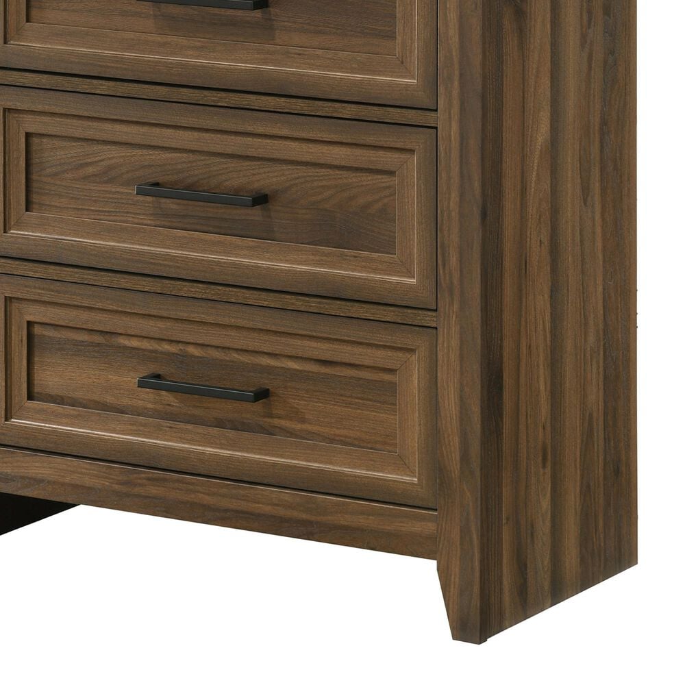 Crown Mark Lorraine 4-Drawer Chest in Medium Brown, , large
