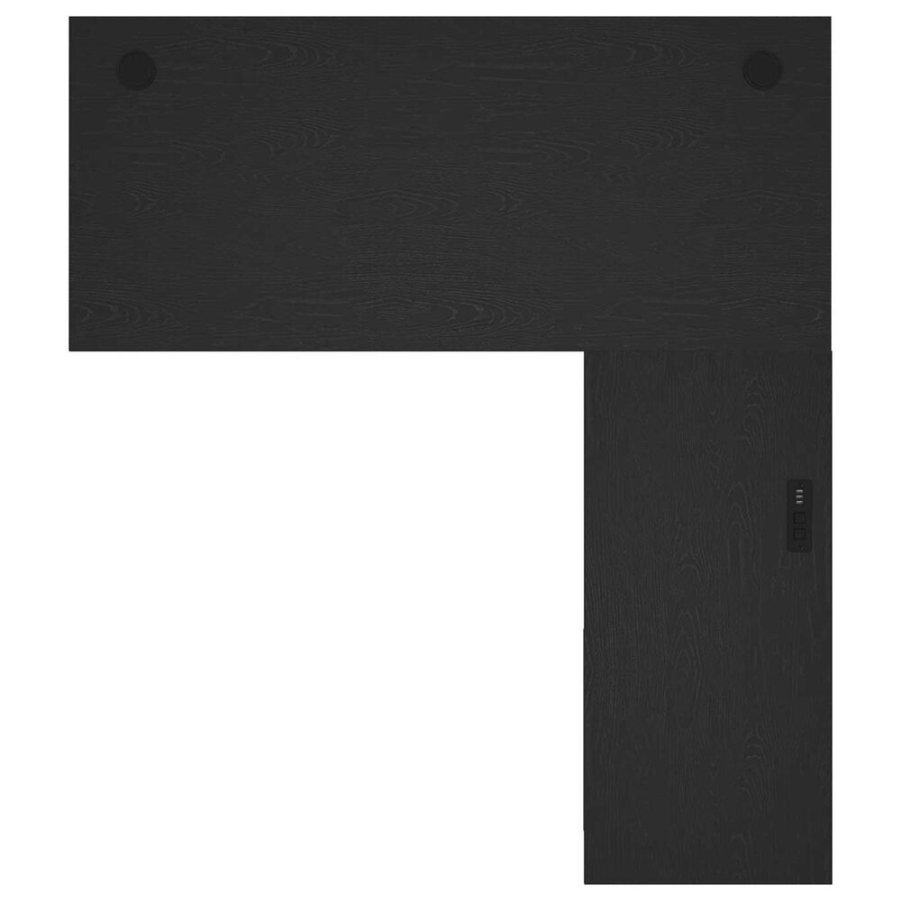 Wycliff Bay Willow Lane 4-Piece L-Shaped Desk with Bookcase and Ladder in Ebony Black, , large