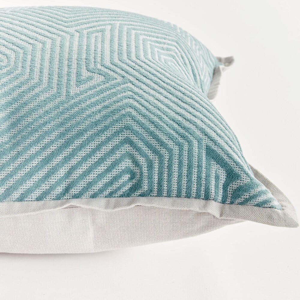 Napa Home and Garden Sora 20&quot; x 20&quot; Indoor/Outdoor Throw Pillow in Prussian Blue and Light Blue, , large