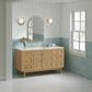 James Martin Vanities Laurent 60" Single Bathroom Vanity in Light Natural Oak with 3 cm Ethereal Noctis Quartz Top and Rectangular Sink, , large