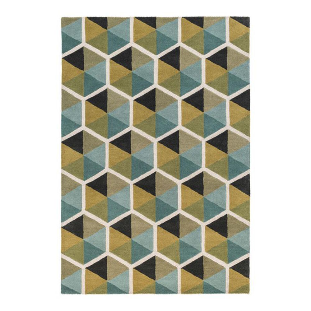 Surya Kennedy KDY-3009 2'6" x 8' Teal/Aqua/Olive/Green Runner, , large