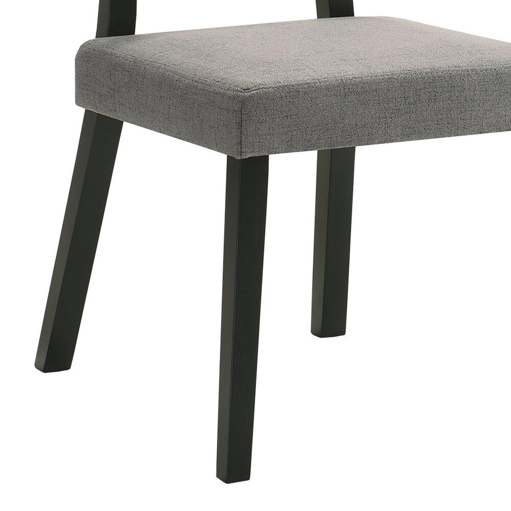 Armen Living Channell Dining Side Chair in Black, , large