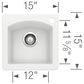 Blanco Diamond 15" Dual Mount Bar Sink in White, , large
