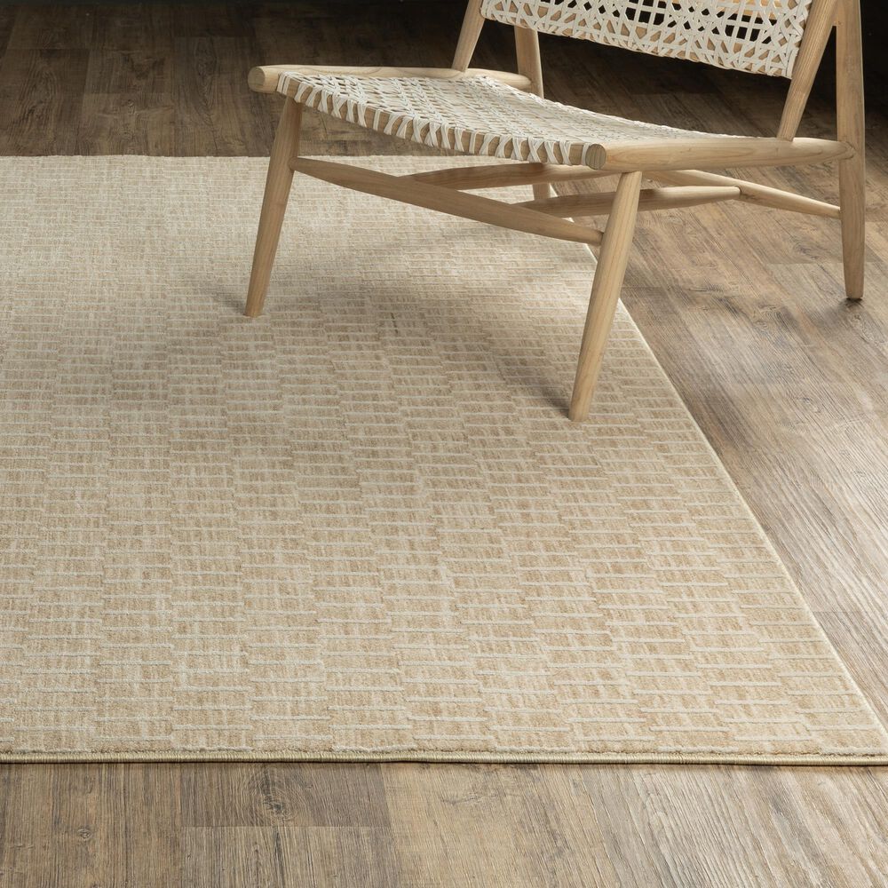 Oriental Weavers Oliver Gold and Beige 7'10" x 10'10" Area Rug, , large