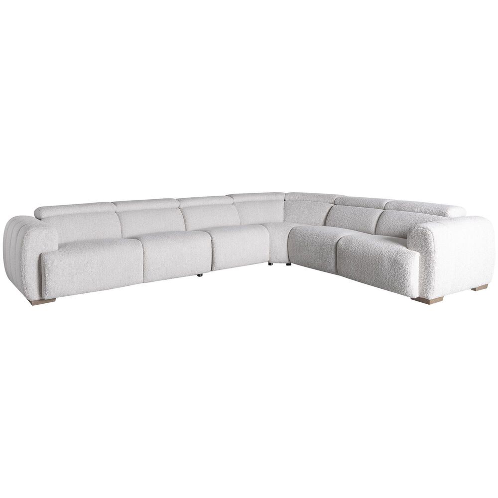 Bernhardt Aldo 4-Piece Power Motion Sectional in White and Cream, , large