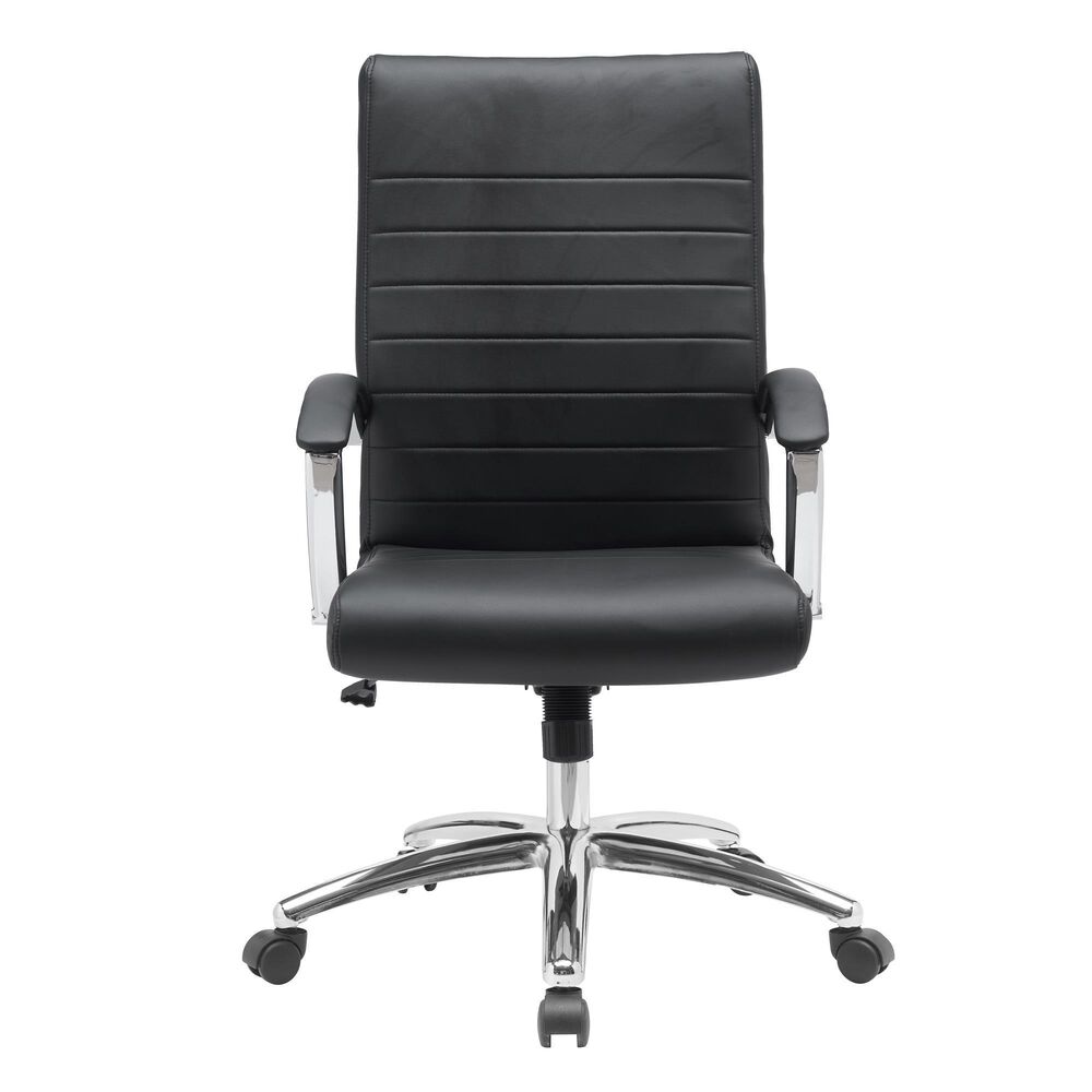 Global Seating Bonded Leather Executive Chair in Black, , large